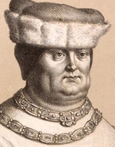 Duke Albrecht II and his wife, lithograph, 1820