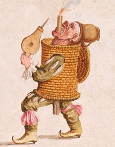 Lodovico Ottavio Burnacini: Figurinen: Nani e Maschere ridicole, um 1680, Aquarell und Deckfarben auf Papier