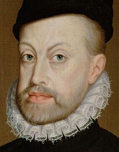 Sánchez Coello: King Philip II of Spain, half-length portrait in Spanish court dress with the Order of the ...