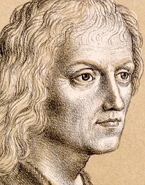 Erzherzog Siegmund "der Münzreiche" mit seiner ehemaligen Verlobten und seinen beiden Gemahlinnen, Lithografi…