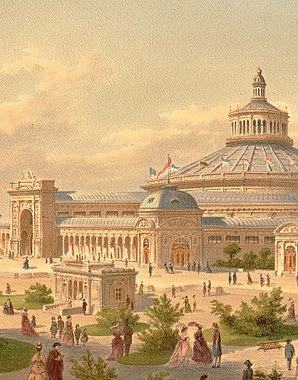 Site of the Vienna World Exhibition with a view of the Rotunda
