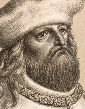 Herzog Leopold I. mit seiner Gemahlin, Lithografie, 1820