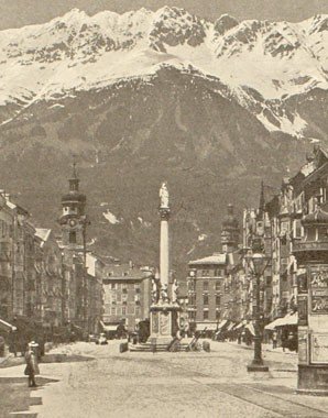 Innsbruck, tableau of photographic views, 19th century