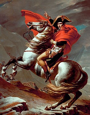 Jacques-Louis David: Napoleon am St. Bernhard, 1802/1803