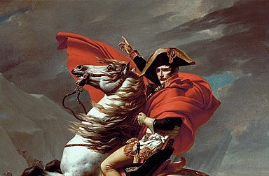 Jacques-Louis David: Napoleon am St. Bernhard, 1802/1803