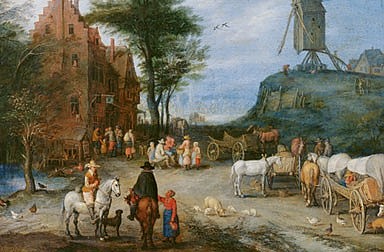 Jan Brueghel d. Ä: Dorfstraße, 1603