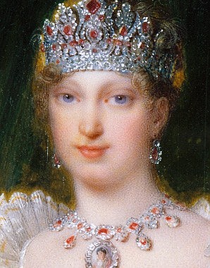 Jean Baptiste Isabey: Marie Louise als Kaiserin der Franzosen, Gouache, 1810