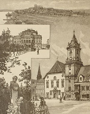 Julius Háry: Pressburg – Tableau of views, illustration, 1898