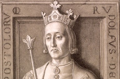 King Rudolf I, ledger in the cathedral at Speyer, lithograph, 1820