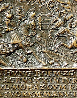 Medaille auf Ludwig II. und Maria bzw. auf die Schlacht von Mohács