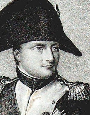 Napoleon Bonaparte zu Pferd, Lithografie, 1840