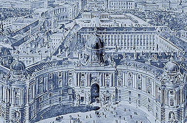 Perspektivische Ansicht der Wiener Hofburg, 19. Jahrhundert