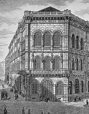 'Palais Ferstel' (on the corner of Herrengasse and Strauchgasse, Vienna), 1860