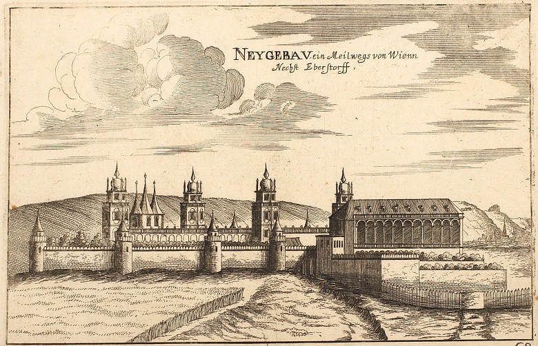Georg Matthäus Vischer: Neugebau, Kupferstich aus: Topographia archiducatus Austriae inferioris modernae, 1672
