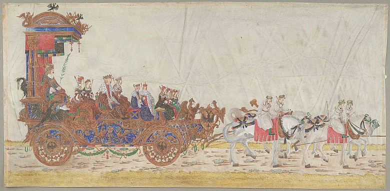 Jörg Kölderer: Triumphzug, Der Triumphwagen des Kaisers mit seiner Familie