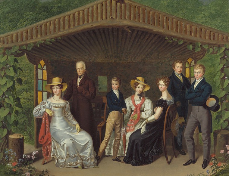 Leopold Fertbauer: The imperial family grouped around the Duke of