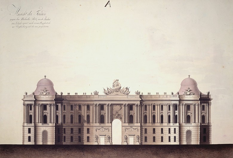 Ludwig Gabriel von Remy: Ansicht der Facade gegen den Michaeler Platz nach Fischer von Erlach