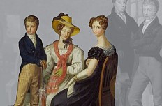 Leopold Fertbauer: Familienbild des Kaiserhauses um den Herzog von Reichstadt, Ölgemälde, 1826